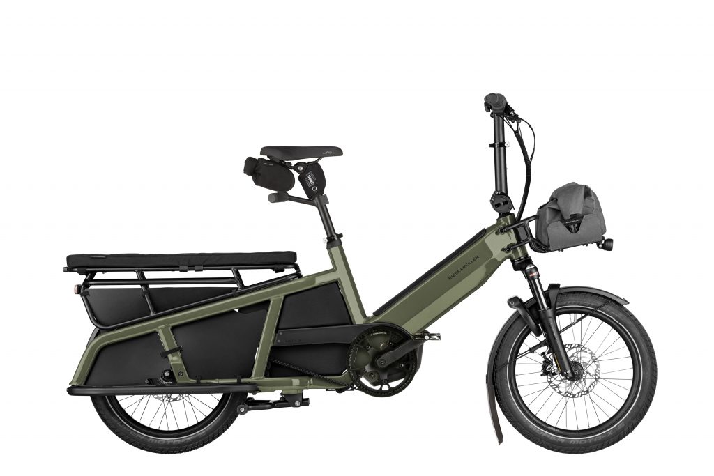 Riese & Müller Multitinker2 mit FrontBag in Olive